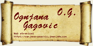 Ognjana Gagović vizit kartica